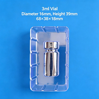 Plateau de 3 ml en PVC pour flacons, vente en gros, OEM, haute qualité, pour emballage de flacons de bio-essences et de réactifs liquides, boîte de flacons, étui pour peptides