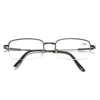Lunettes de lecture flexibles pour femmes, monture métallique demi-cerclée, presbytie -250, fournisseur en gros, lunettes correctrices