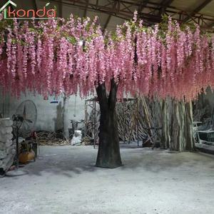 Centros de mesa de boda de fábrica, árbol artificial de glicina grande para interiores, árboles de flores, 10 pies - Product Image 1