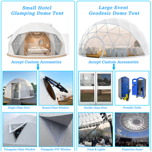 Carpa Domo Geodésica Transparente con Estructura de Acero para Glamping, Modelo YT-DL-131, en Venta - Product Image 5