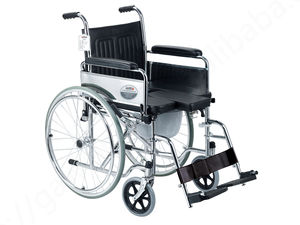 Folding Handicap Toilet <b>Chair</b> <b>Chair</b> Seat Cover WC Plegable Ruedas Bucket Commode <b>Wheel</b> <b>Chair</b> Steel Commode Wheelchair - Product Image 3