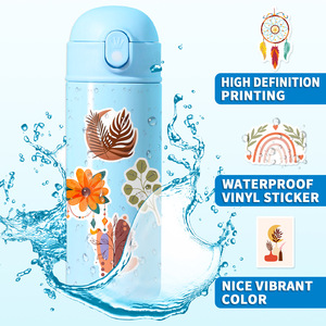 สติกเกอร์รูปใบไม้รูปพระจันทร์และดอกไม้แบบโบโฮจำนวน50ชิ้นสไตล์ INS - Product Image 5
