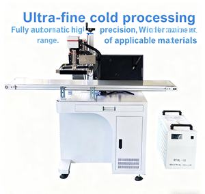 Machine de marquage laser UV 5W 110x110mm avec convoyeur et caméra CCD, positionnement dynamique visuel, marquage en vol, avec ordinateur - Product Image 1