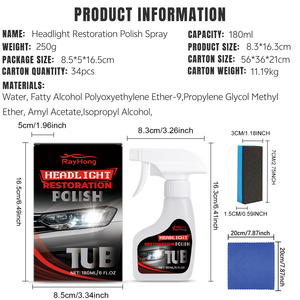 Phares en <span class=keywords><strong>plastique</strong></span> automobile à action rapide anti-rayures nettoyage remise à neuf revêtement Agent polonais pulvérisation de restauration de phares - Product Image 2