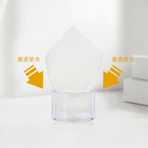 Acrylic Tissue Holder Oval Shape Food Grade Material For Restaurant Hotel Use - Product Image 2