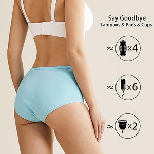 Bio En Coton Adolescente Flux Abondants Qualite Superieur Adolescente Lavable Culotte Menstruación Ropa interior - Product Image 3