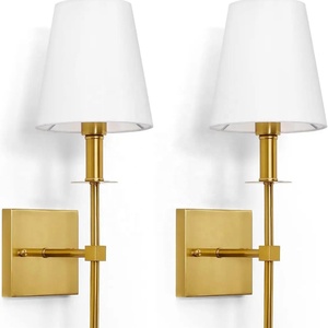 Hiện đại Pin hoạt động sconce Bộ 2 không hardwired lịch thi đấu, pin Powered tường sconce với từ xa Dimmable ánh sáng bóng đèn - Product Image 1