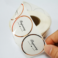 Étiquettes personnalisées autocollantes, impression personnalisée, logo transparent, résistantes à l'eau, autocollants ronds en feuille d'or pour pots cosmétiques
