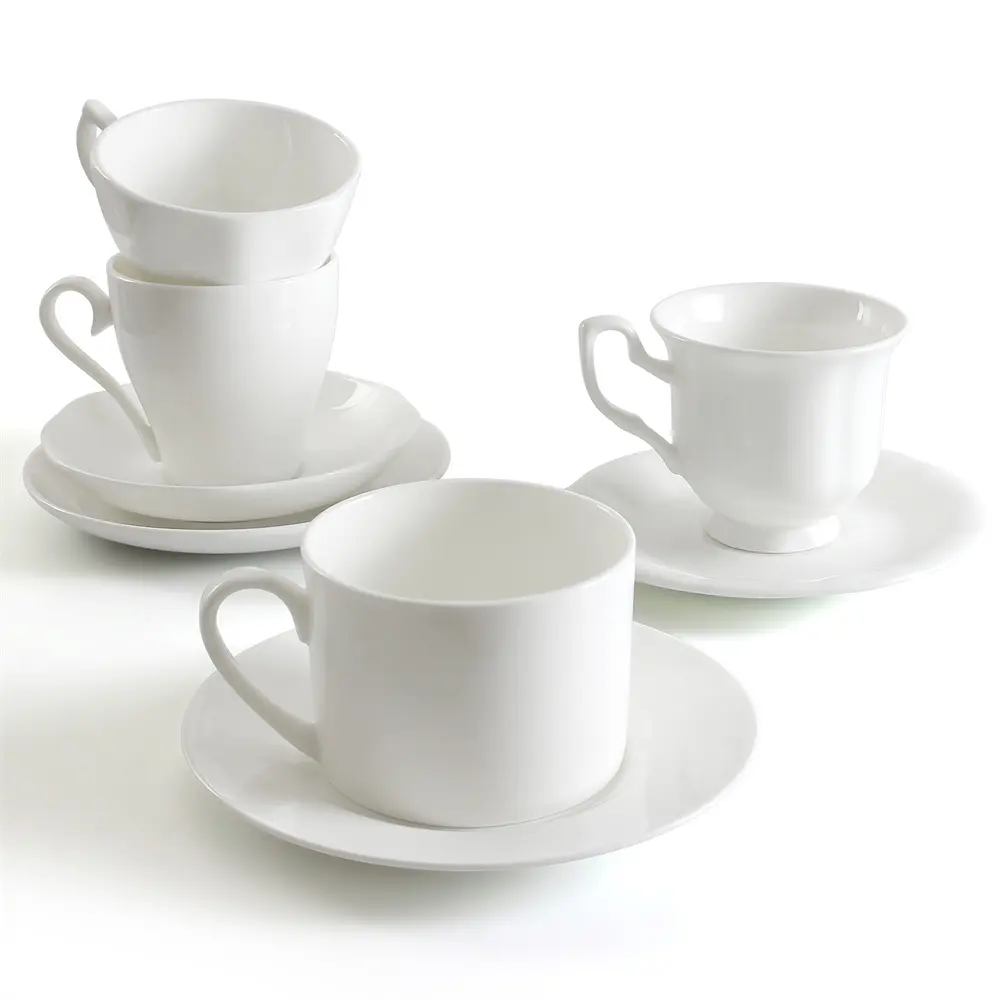 Custom Ceramic Espresso Cup Antique Bone china Tea Cup with Saucer