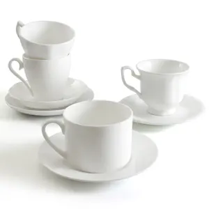 Tazza da tè in ceramica personalizzata per caffè Espresso antica Bone china con piattino