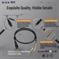 Kabel Sensor Industri dengan Harness 5 Inti Kustom, Dilengkapi SR Strain Relief, Satu Ujung Dilapisi Timah dan Satu Ujung Dilapisi Timah dengan Bagian Tengah Terbuka, Kabel Sensor Industri.
