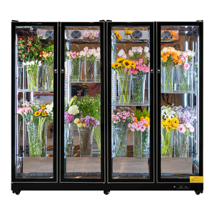 Refrigerador Comercial de Vidrio con Puerta de Múltiples Niveles para Exhibición de Flores Frescas, con Modo de Enfriamiento por Aire - Product Image 1