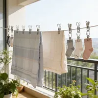 Pinzas de Ropa de Acero Inoxidable, Resistentes al Viento, Pinzas Metálicas para Ropa, con Agarre Fuerte, para Secar Mantas, Toallas y Ropa de Cama