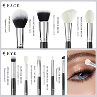 Ensemble de pinceaux de maquillage pour le contour et l'illumination, doux, végétalien, à base d'eau, respectueux de l'environnement