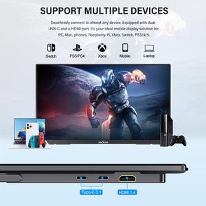 Moniteur portable InnoView 180 ° Support réglable pour ordinateur portable, <span class=keywords><strong>PC</strong></span>, MAC, téléphone, PS4, Xbox, Switch, avec protection oculaire DC - Product Image 6