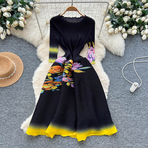 <span class=keywords><strong>Abito</strong></span> lungo estivo vintage da donna con scollo a O, linea ad A, a <span class=keywords><strong>pois</strong></span>, stile impero - Product Image 2