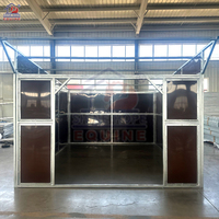 Kits d'Abris Mobiles pour Chevaux Type « Shed Row » – Panneaux de Box Portables Économiques avec Revêtement HDPE