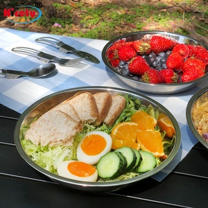 ราคาถูกสแตนเลสชามสัตว์เลี้ยงแผ่นวงกลม <span class=keywords><strong>SUS</strong></span> 201แผ่นและจานจานอาหารค่ำจานสำหรับอาหารกลางวัน - Product Image 2