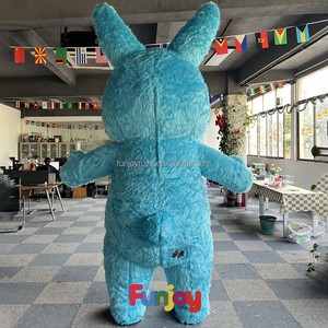 <span class=keywords><strong>Costume</strong></span> Gonfiabile da <span class=keywords><strong>Coniglio</strong></span> 2m/2.6m per Adulti, Vestito da Mascotte Peloso Gonfiabile, Abito da Coniglietto Pasquale per Intrattenimento - Product Image 3