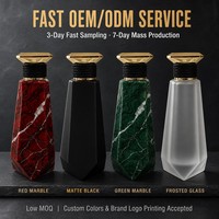 Flacon de parfum géométrique mat de luxe 30ml 50ml 100ml, logo personnalisé, motif marbré, verre, cadeau pour femmes et hommes, design unique