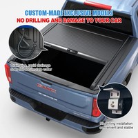 Couverture de benne de camionnette électrique rétractable en alliage d'aluminium avec verrouillage étanche - Ajustement universel