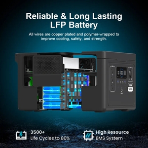 Nhà bán buôn Cắm trại ngoài trời Pin LiFePO4 Máy phát điện năng lượng mặt trời Trạm phát điện di động - Product Image 4