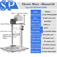SPALL Moteur Électrique Agitateur Peinture Colle Agitateur Détergents Liquides Nettoyants Savon Faisant La Machine Mélangeur Mélangeur En Acier Inoxydable