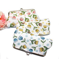 Logo Kustom 6 Inci Kantong Koin Lucu Dompet Wanita Kunci Tas Kosmetik Gesper Tas Clutch Tas Lipstik Penutupan Snap