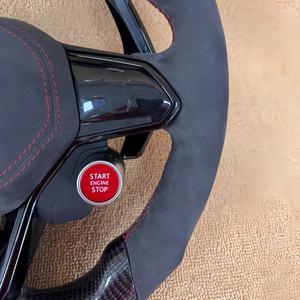 Utilisé pour Volkswagen <span class=keywords><strong>Golf</strong></span> 8 Polo GTI Modification de volant, volant en fibre de carbone à diode électroluminescente en carbone forgé - Product Image 5