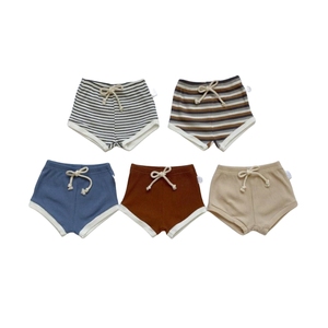 Ropa infantil al por mayor, ropa unisex para recién nacidos, conjunto básico de punto acanalado a rayas - Product Image 4