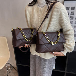 महिलाओं की फैशनेबल डायमंड प्लाड चेन क्रॉसबॉडी कंधे बैग अनुकूलन योग्य एकल स्ट्रैप पु अस्तर आला अंडरआर्म शैली कवर - Product Image 3