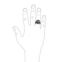 Sun Star BL-67 Bague Puissante Tête de Lion Massif Plaqué Argent Style Punk Yeux en Zircon Homme Unisexe Taille Ajustable Usage Quotidien