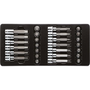 102/21H Socket <b>Set</b> 21 <b>Pc</b> Metric Chrome Vanadium Steel Automotive Repair Tool Kit - Product Image 1