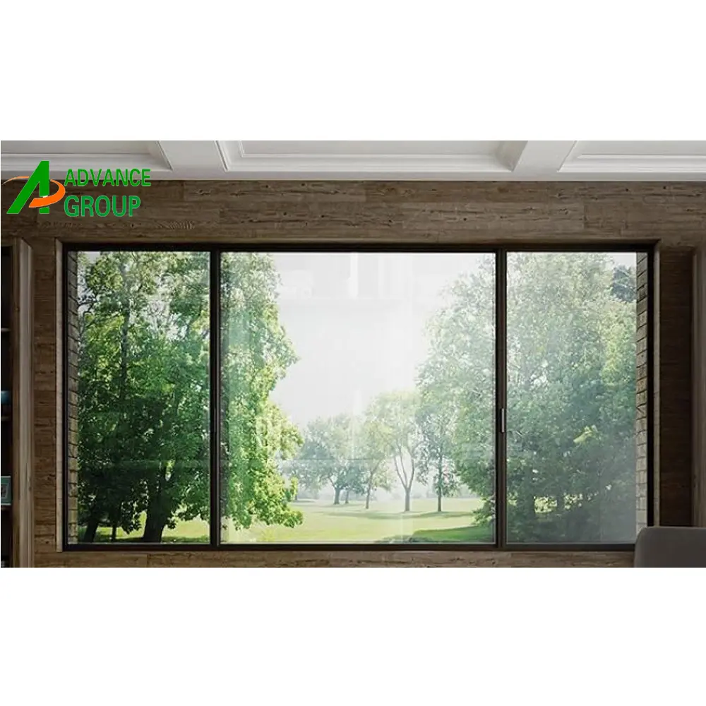 Powder Coating Aluminum Alloy Horizontal Sliding Balcony Window