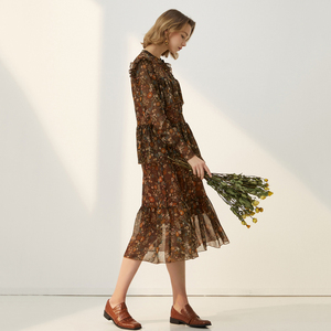 Abito da Donna Casual a <span class=keywords><strong>Maniche</strong></span> <span class=keywords><strong>Lunghe</strong></span> <span class=keywords><strong>Nero</strong></span> con Scollo a V Design Elegante - Product Image 6