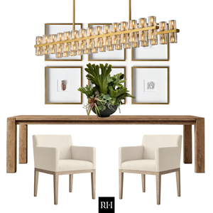 Fábrica de Muebles RHMAKER RH, Juego de Muebles de Comedor de Madera Maciza de Roble Rectangular Estilo Americano Personalizado para Villa - Product Image 1