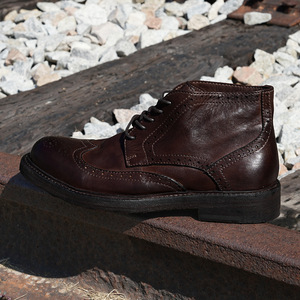 Nouvelles Bottes en Cuir pour Hommes Modèle 2026 – Bottines en Cuir Plein pour Hommes d'Affaires, Design Rétro Gravé, Légères et Confortables - Product Image 2