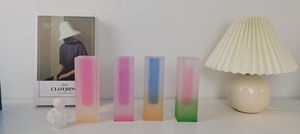 Ins cột vuông Frosted <span class=keywords><strong>Glass</strong></span> bong bóng trồng hydroponics tùy chỉnh màu bình thủy tinh bình Acrylic lọ - Product Image 6