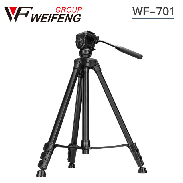 WF WF-701 Aluminum Alloy Tripod 21 Meters Professional Camera Tripod with Hydraulic Damping Pan Head 2400g 6kg Load Capacity
