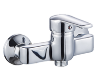 Robinet Mitigeur de Douche Mural en Alliage de Zinc, Monocommande, Poli, Eau Chaude et Froide pour Salle de Bain, Hôtel, Appartement