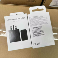 Adaptateur secteur 45W Type C Cargador Véritable Charge Rapide US/EU/UK Adaptateur secteur Ep-t4511 Gan Chargeur pour Samsung S25 S24 Ultra