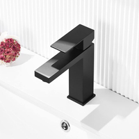 Robinet de lavabo en acier inoxydable noir