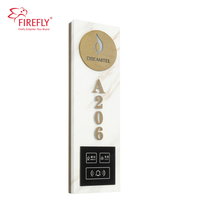 Plaque de signalisation d'hôtel moderne de luxe avec numéro de chambre et système DND - Contrôle tactile intelligent, résistante à l'eau et éclairée pour les hôtels 5 étoiles