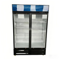 Réfrigérateur de présentation de boissons Red Bull à porte unique, design moderne, sans givre, à refroidissement hybride, pour boutique et petite entreprise de vente au détail