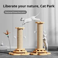 Griffoir pour chat moderne et écologique à 5 niveaux, 40 cm, en MDF résistant à l'usure et non pelucheux, avec plateau surélevé