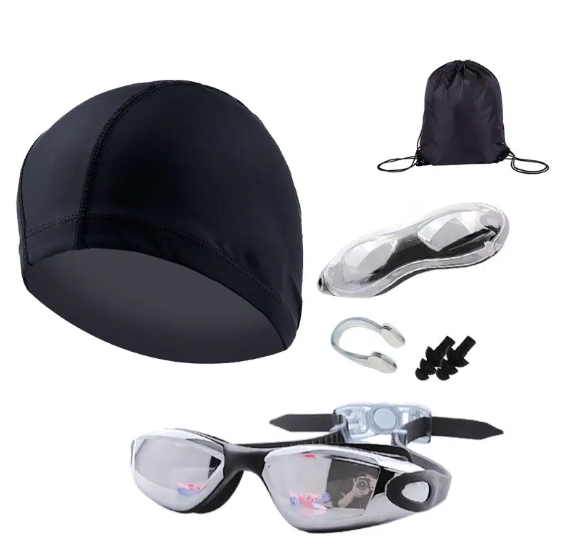Swimming Goggles cap set No Leaking Anti Fog UV Protection Triathlon Swimming Goggles with Free Protection Case