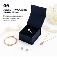 Boîte cadeau magnétique pour bijoux sur mesure, emballage en papier rigide de luxe avec insert en velours