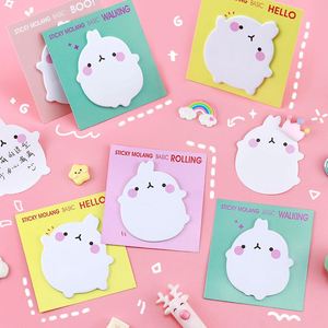 Notas Adhesivas de Papel con Forma de Conejo, Blocs de Notas Autoadhesivos con Dibujos Animados Kawaii, para Tomar Notas, Papelería para la Escuela y la Oficina - Product Image 1