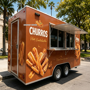 Remorque de concession pour la vente de desserts, glaces, hot-dogs et restauration rapide, entièrement équipée, sur mesure, certifiée DOT CE, pour les entreprises ODM. - Product Image 2