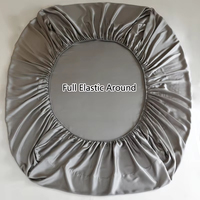 Drap-housse en soie de mûrier haut de gamme avec bandes élastiques housse de matelas complète couverture de lit lisse antidérapante literie
